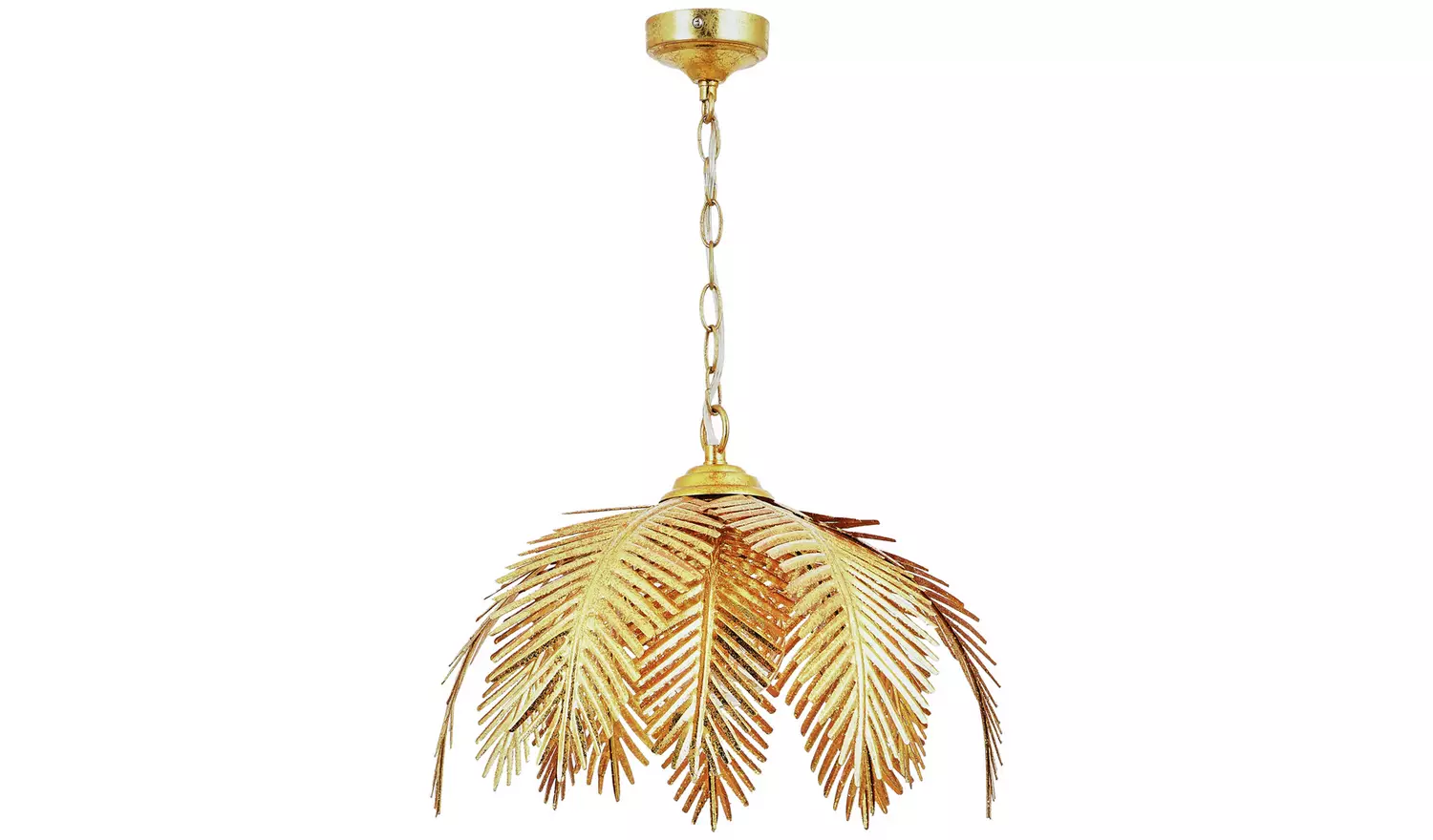 BHS Brooklyn Leafy Metal Pendant Ceiling Light - Gold