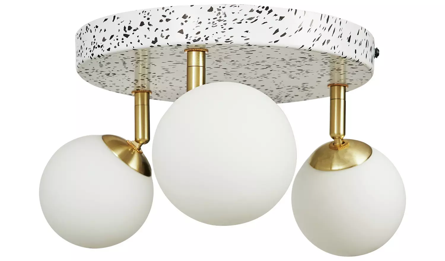 BHS Wilder Printed Flush Ceiling Light - Gold