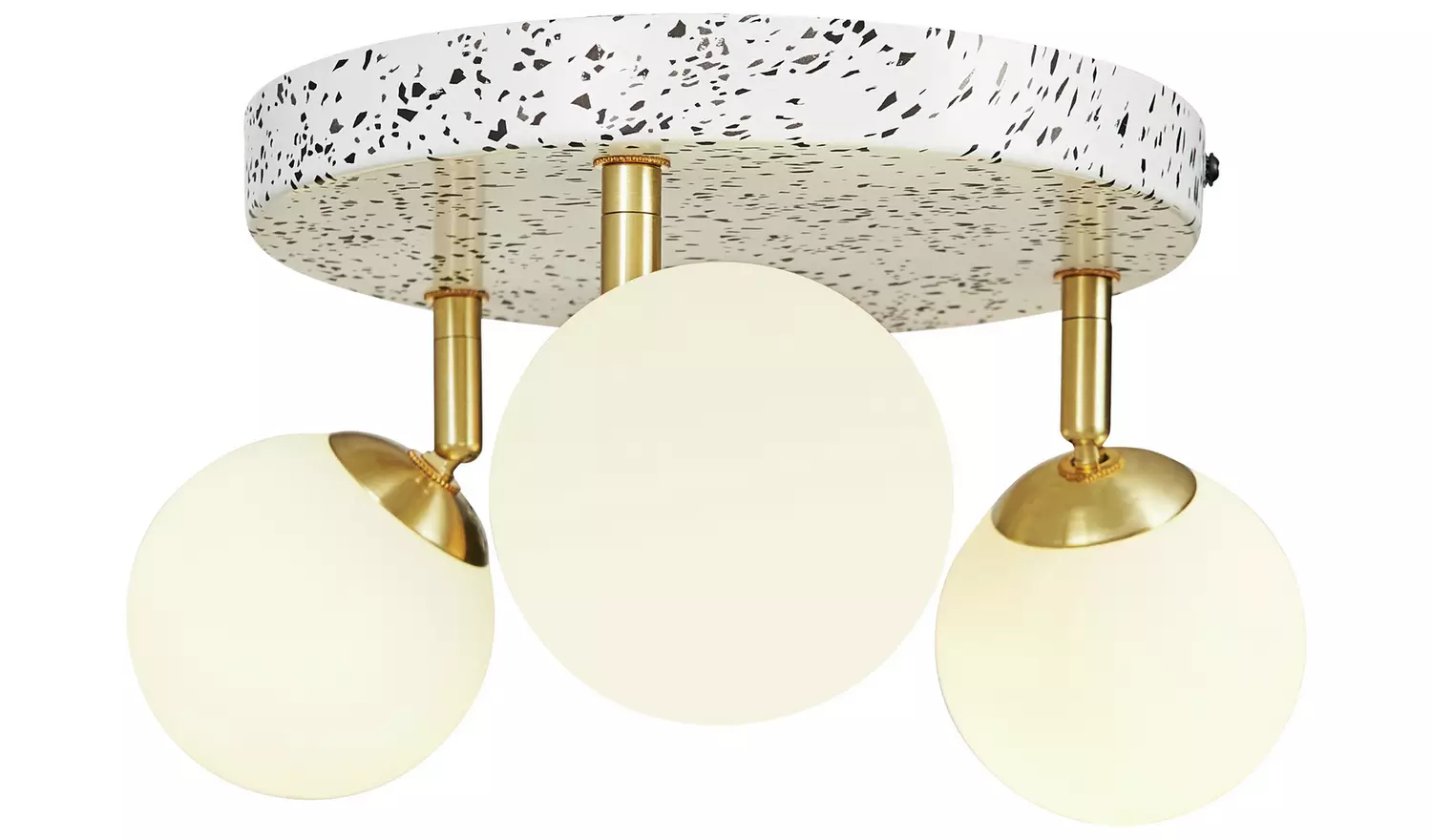 BHS Wilder Printed Flush Ceiling Light - Gold
