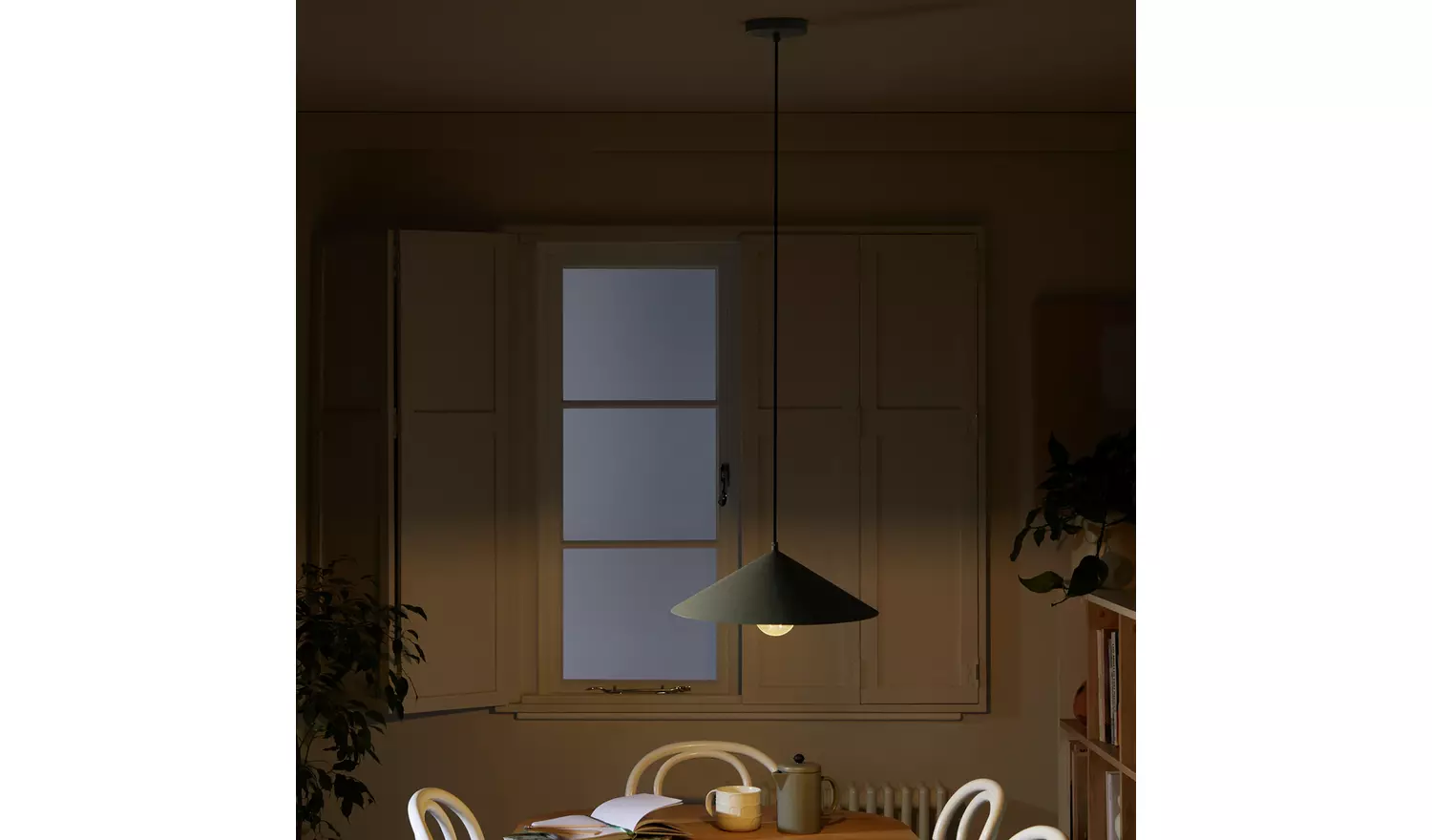 Habitat Cone Large 39cm Metal Ceiling Pendant Light - Sage