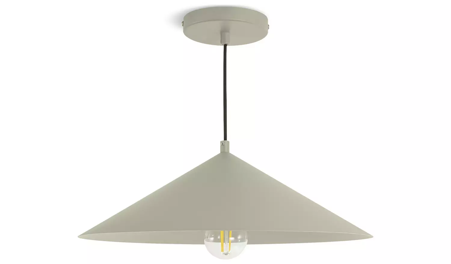 Habitat Cone Large 39cm Metal Ceiling Pendant Light - Sage