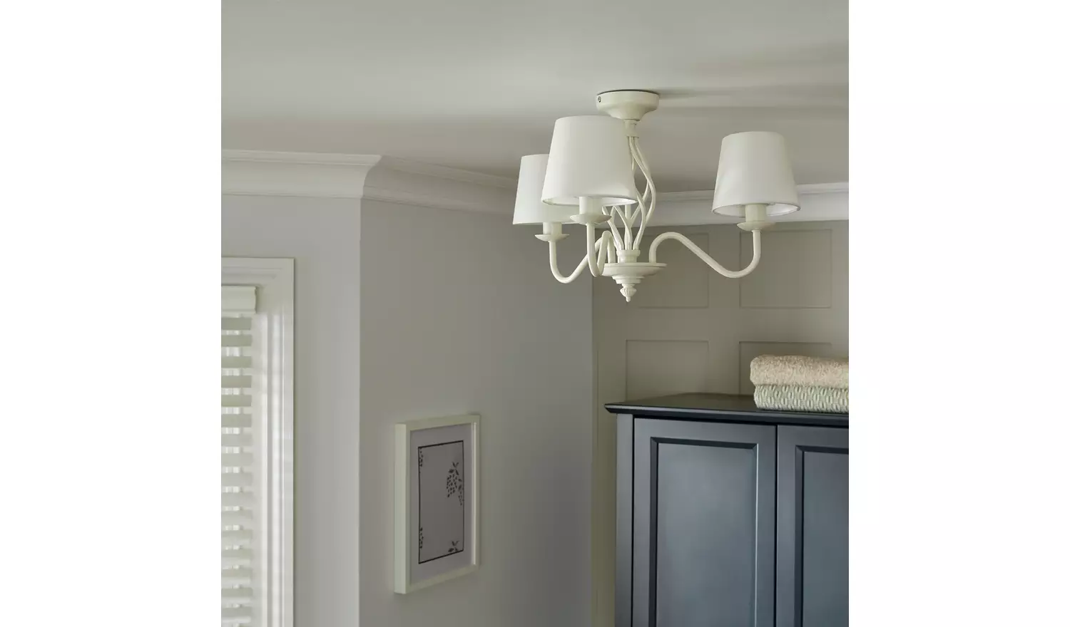 Argos Home Twist Metal Semi Flush Ceiling Light - Cream