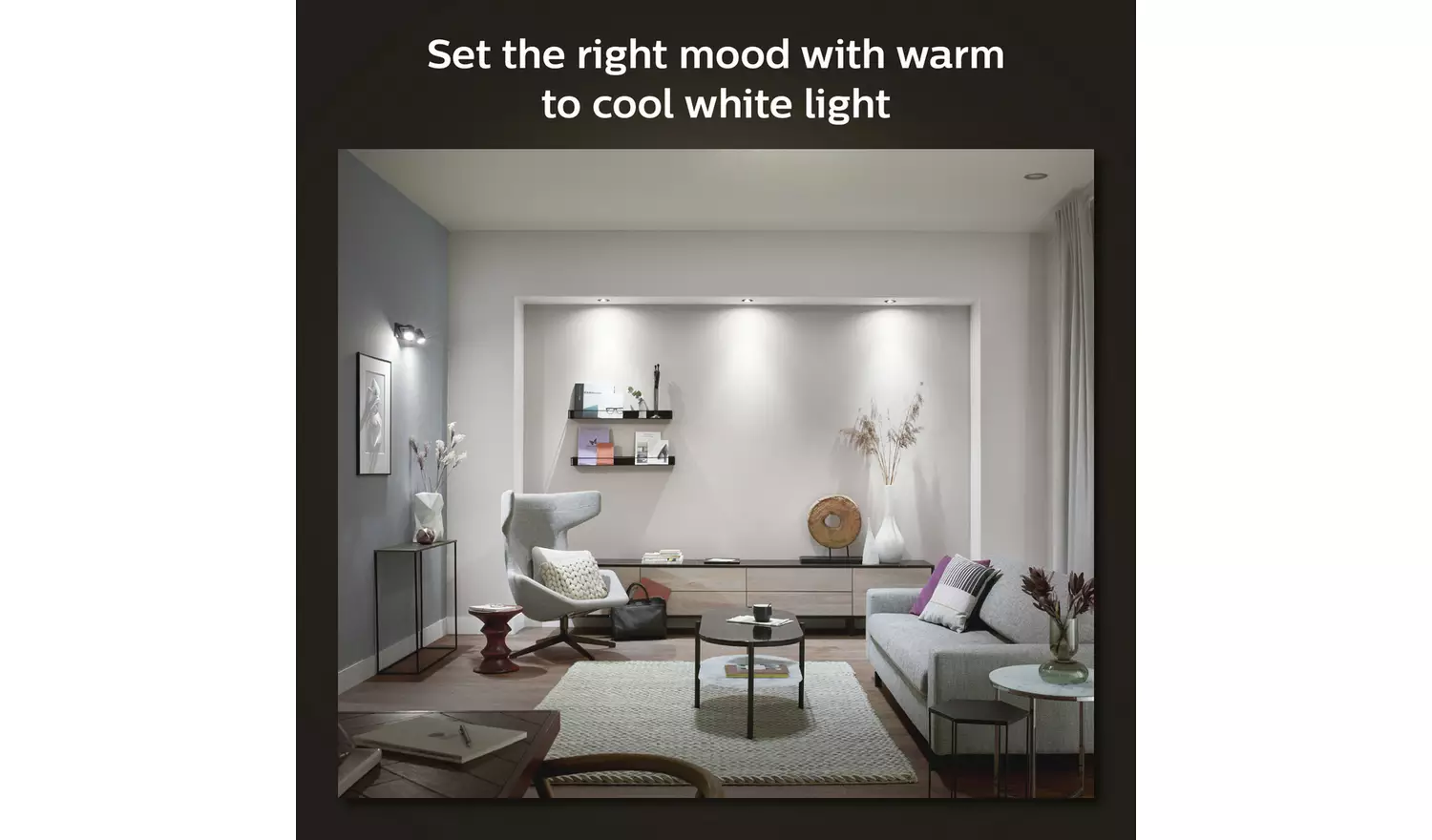 Philips Milliskin 3 Light LED Spotlight - White