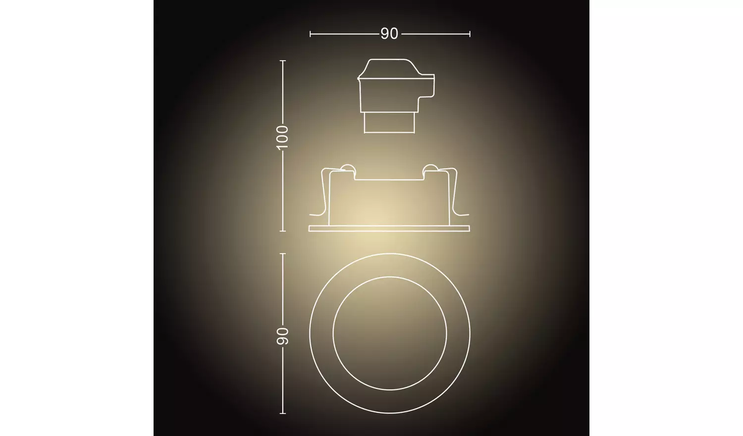 Philips Milliskin 3 Light LED Spotlight - White