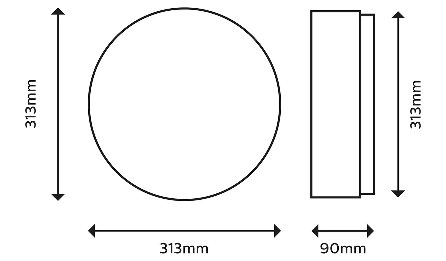 Philips Doris LED Bathroom Flush to Ceiling Light - Nickel