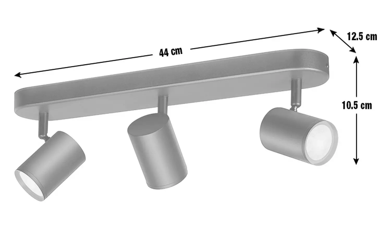 Philips WiZ Imageo Metal 3 Light LED Spotlight-Black