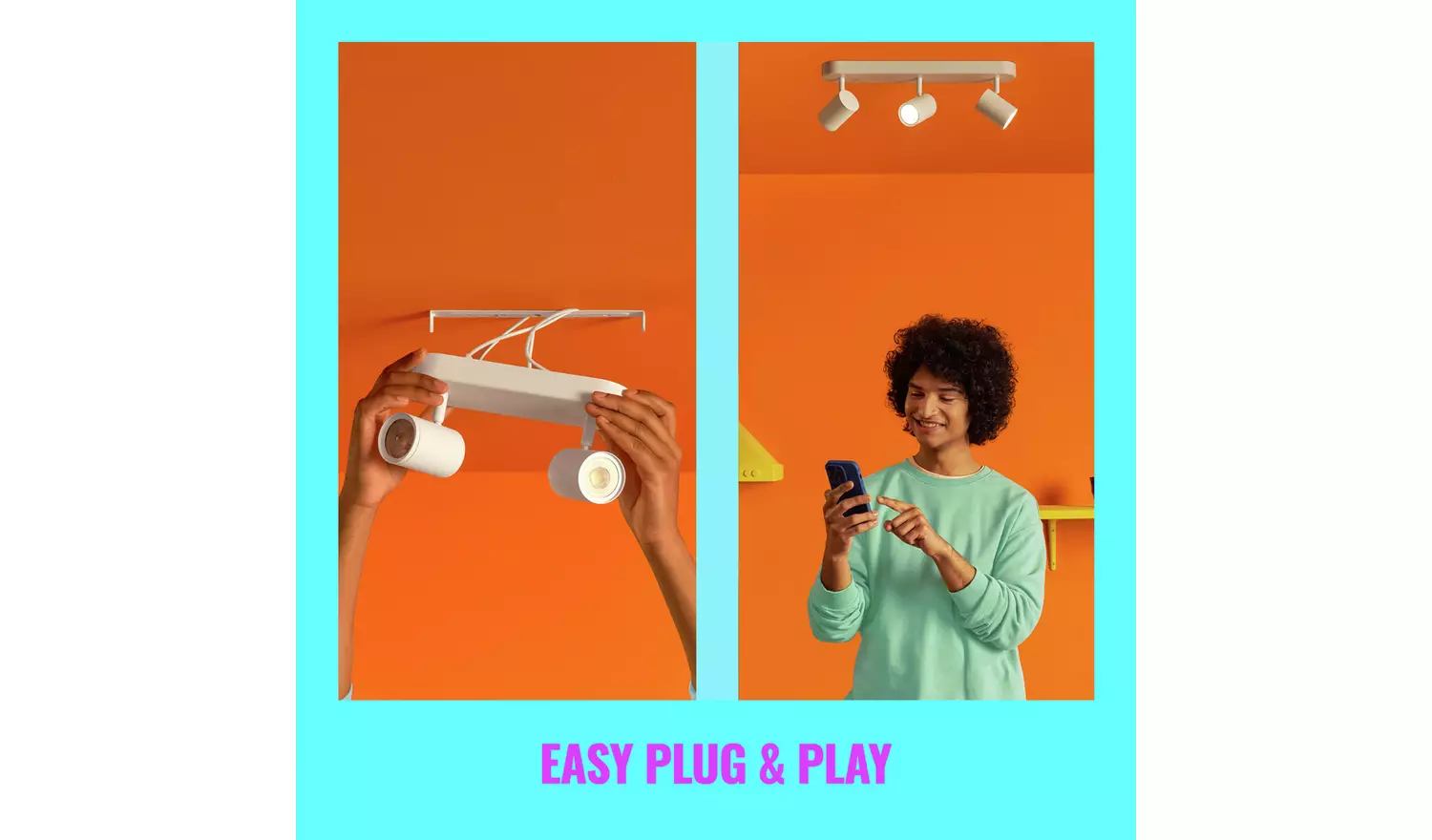 Philips WiZ Imageo Metal 3 Light LED Spotlight-Black