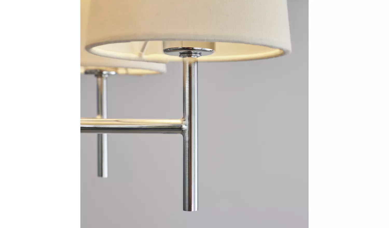 BHS Louisa Metal 5 Light Semi Flush Ceiling Light- White