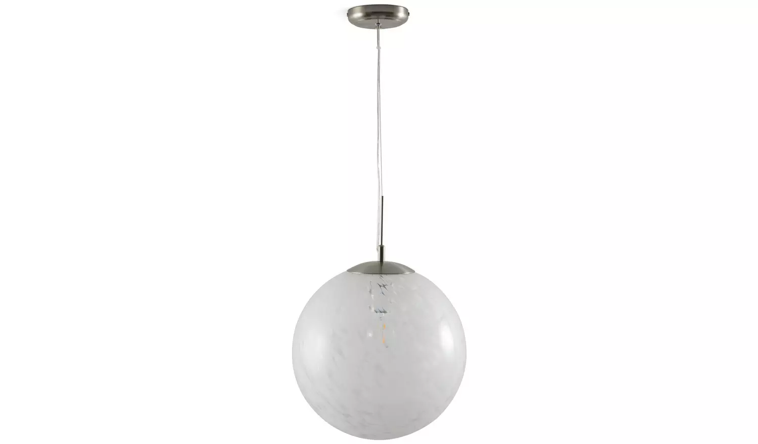 Habitat White Confetti Metal&Glass Ball Pendant Light- White