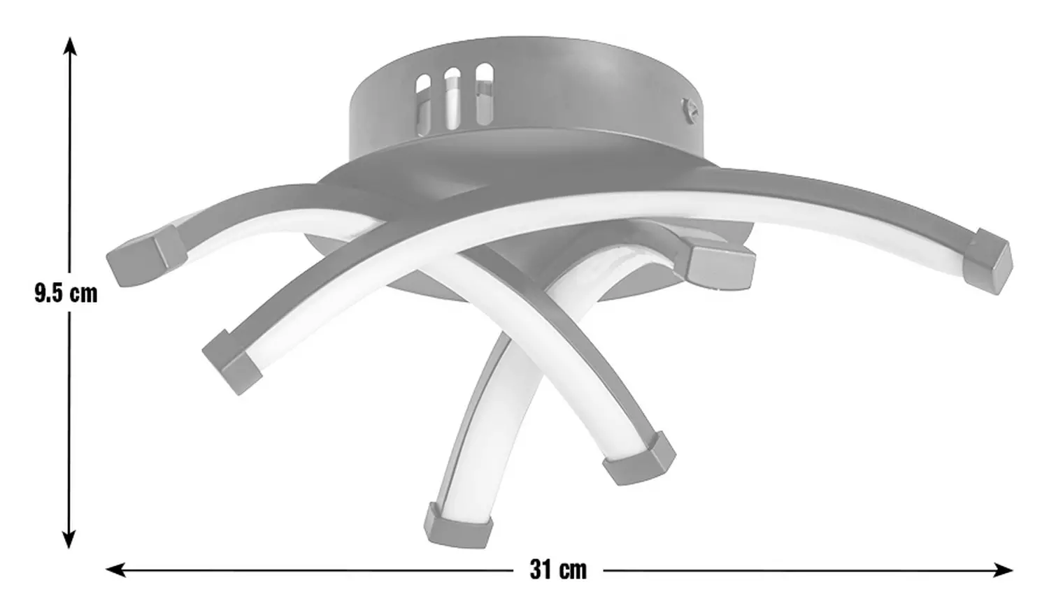 Argos Home Criss Cross Metal LED Flush Ceiling Light - Black