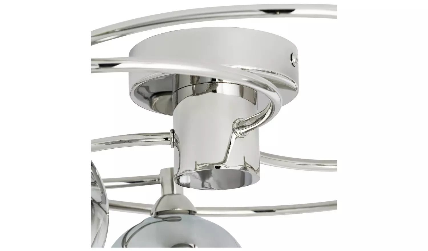 Argos Home Ombre Glass 3 Light Flush Ceiling Light - Nickel