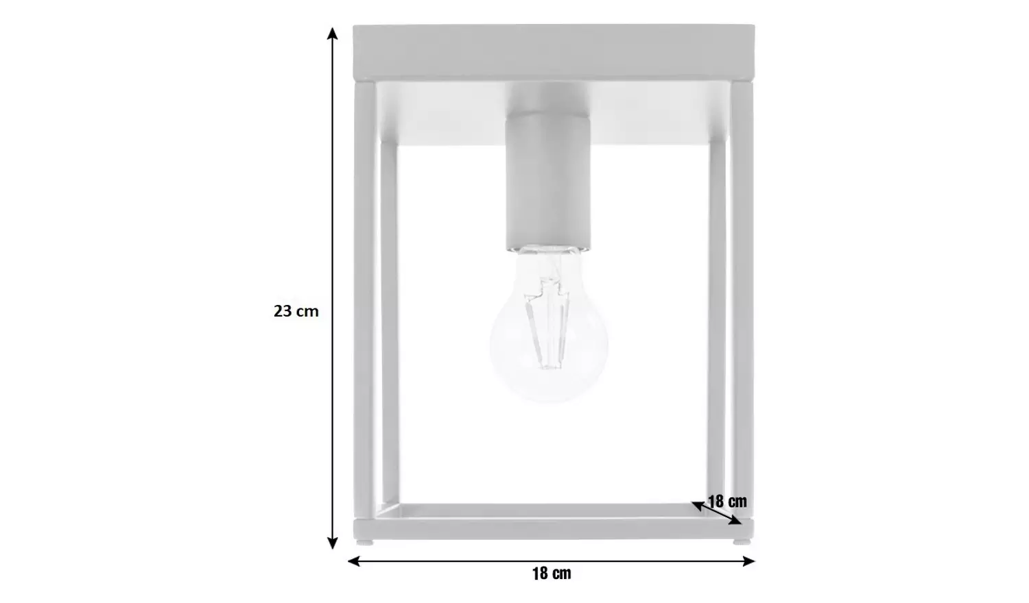 Argos Home Carriage Metal Flush Ceiling Light - Black