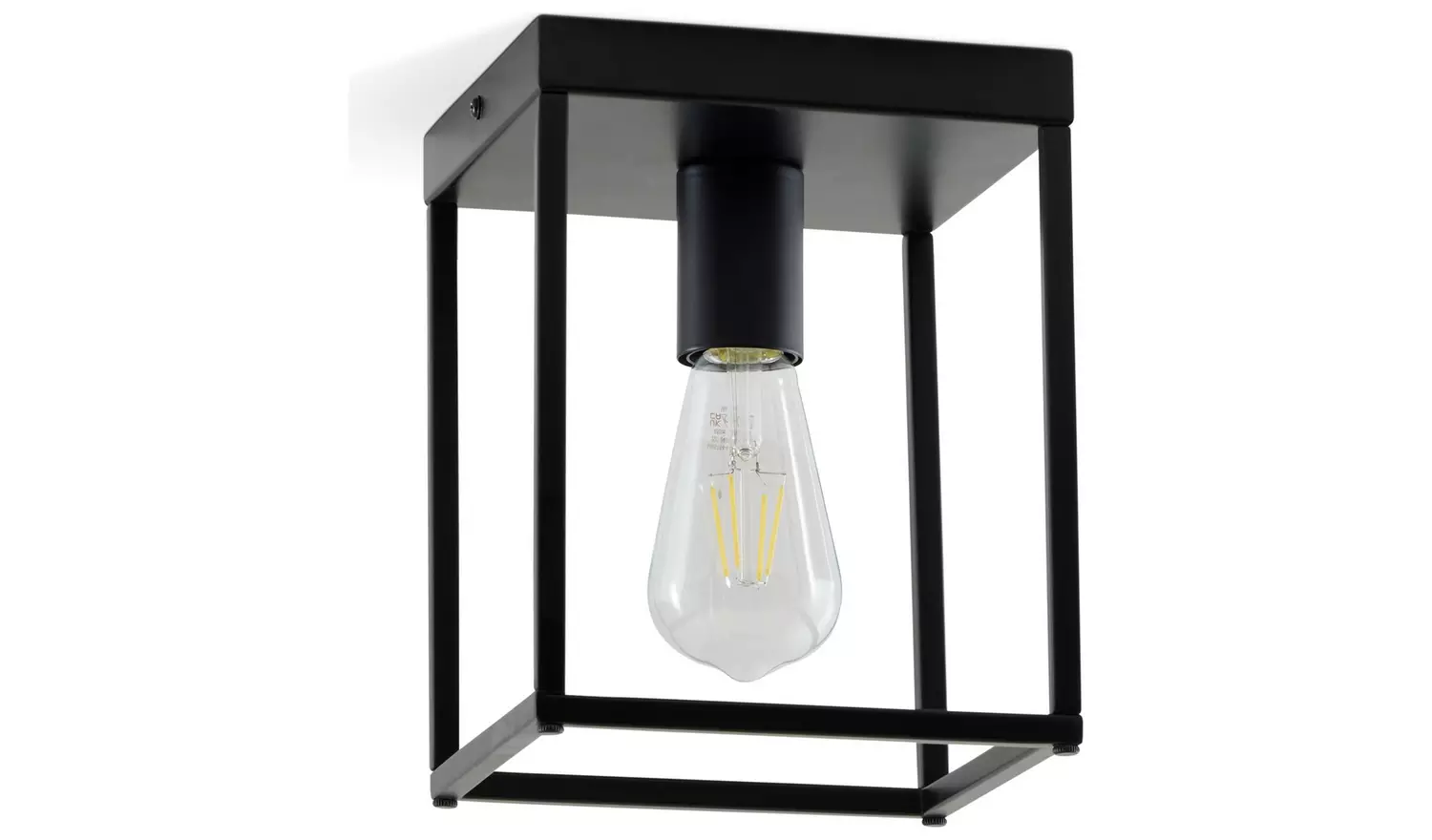 Argos Home Carriage Metal Flush Ceiling Light - Black