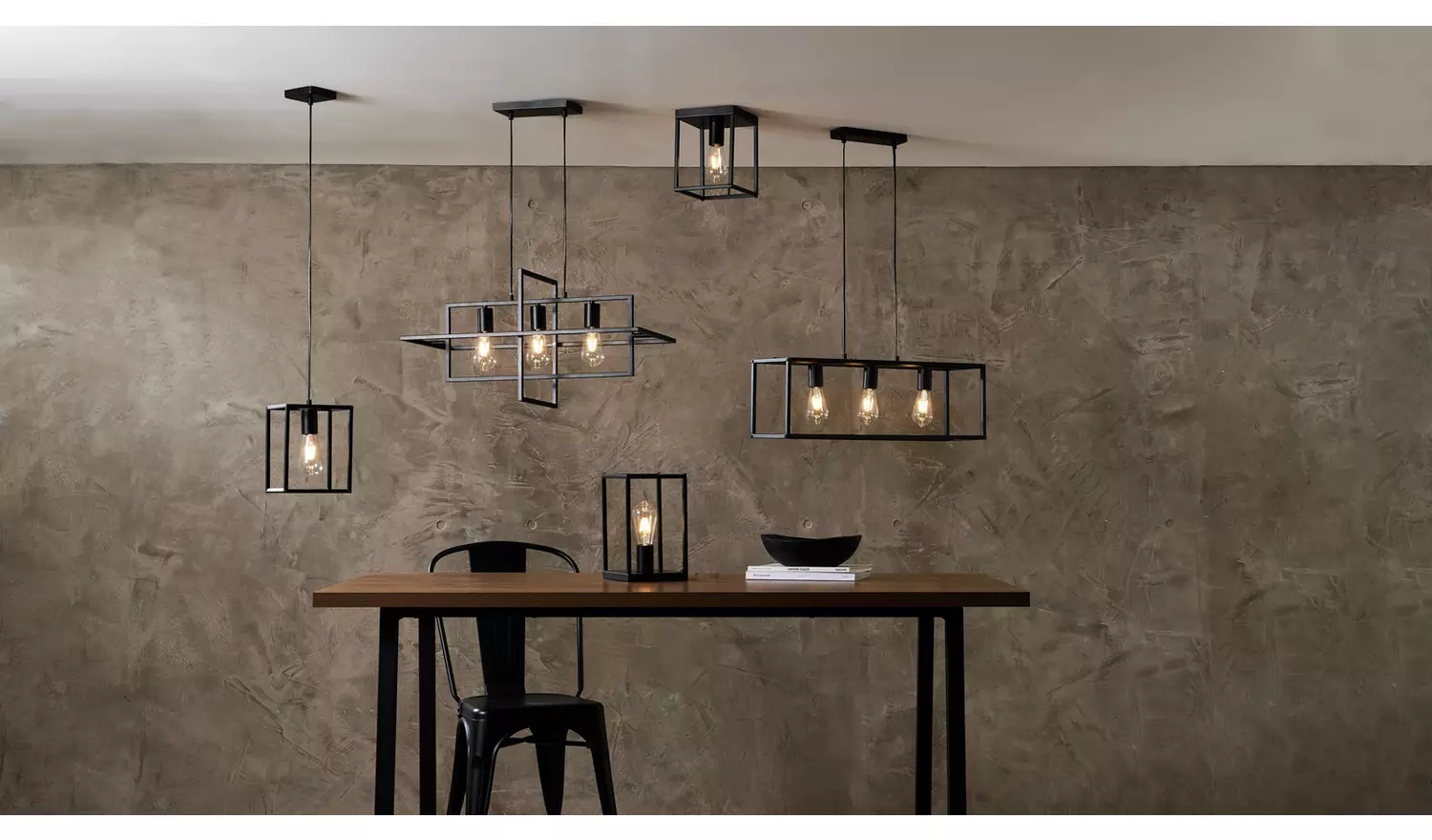 Argos Home Carriage Metal Flush Ceiling Light - Black