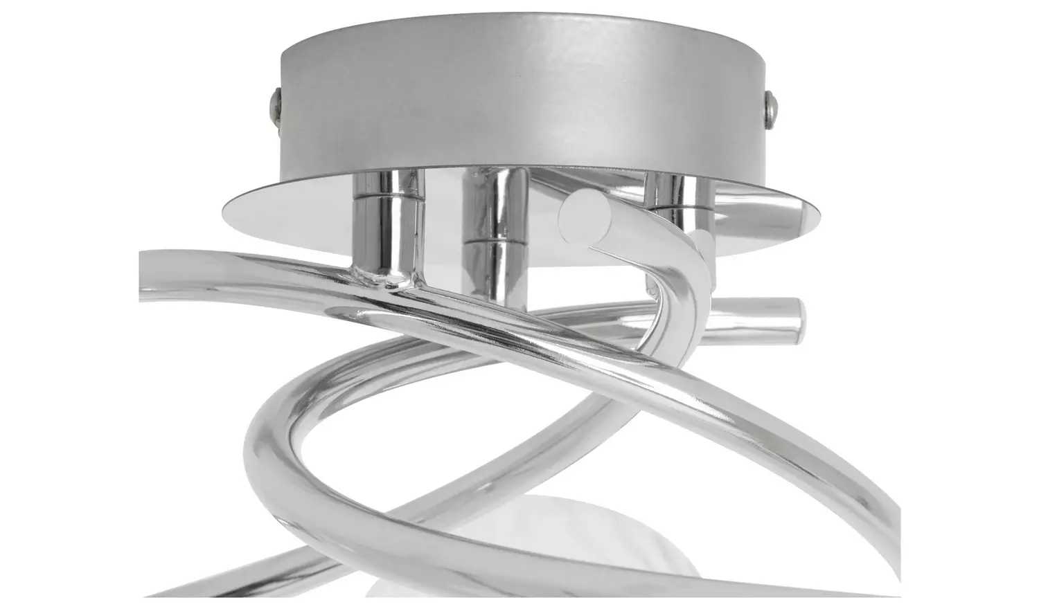 Argos Home Ribbed Globe Steel 3 Light Ceiling Light - Chrome