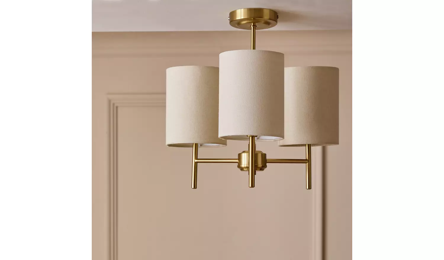 Argos Home Candelabra Metal 3 Light Ceiling Light - Brass