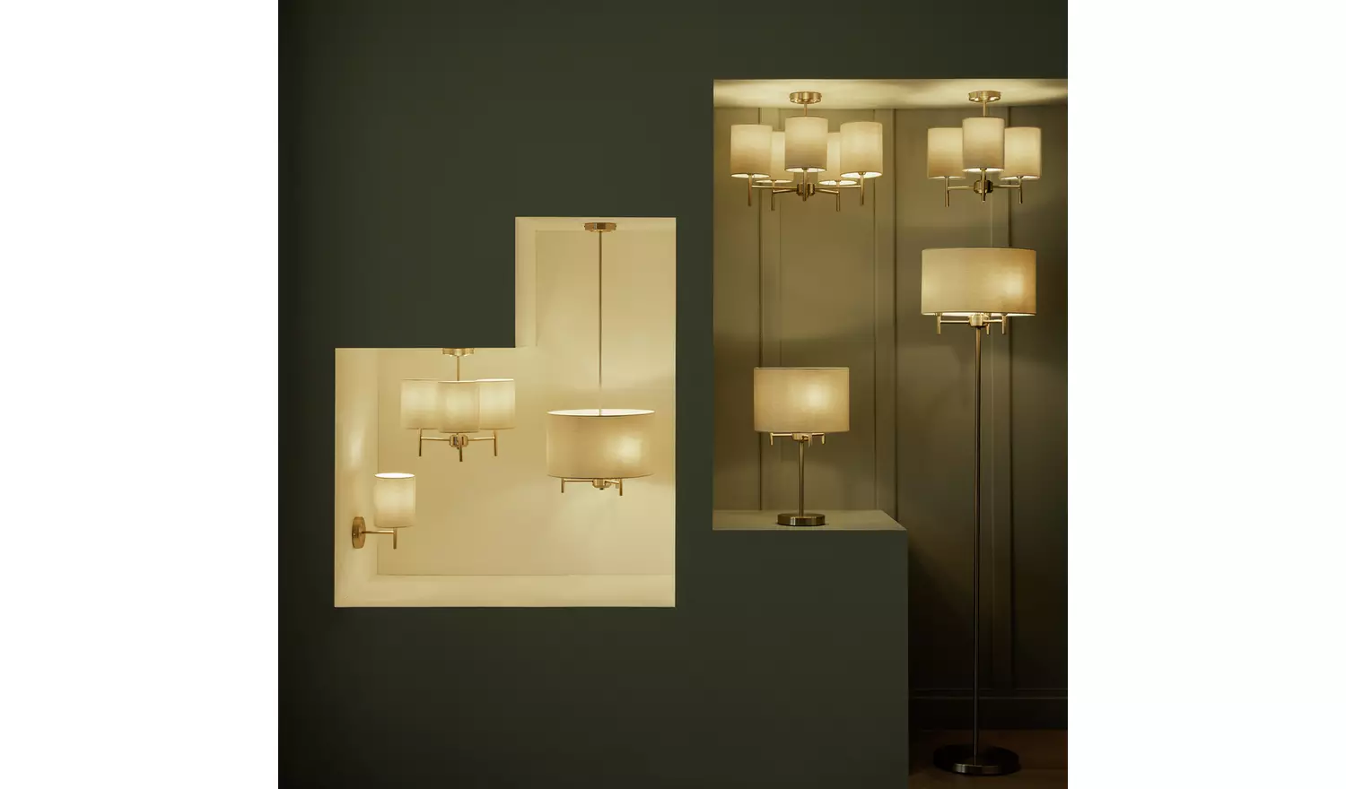 Argos Home Candelabra Metal 3 Light Ceiling Light - Brass