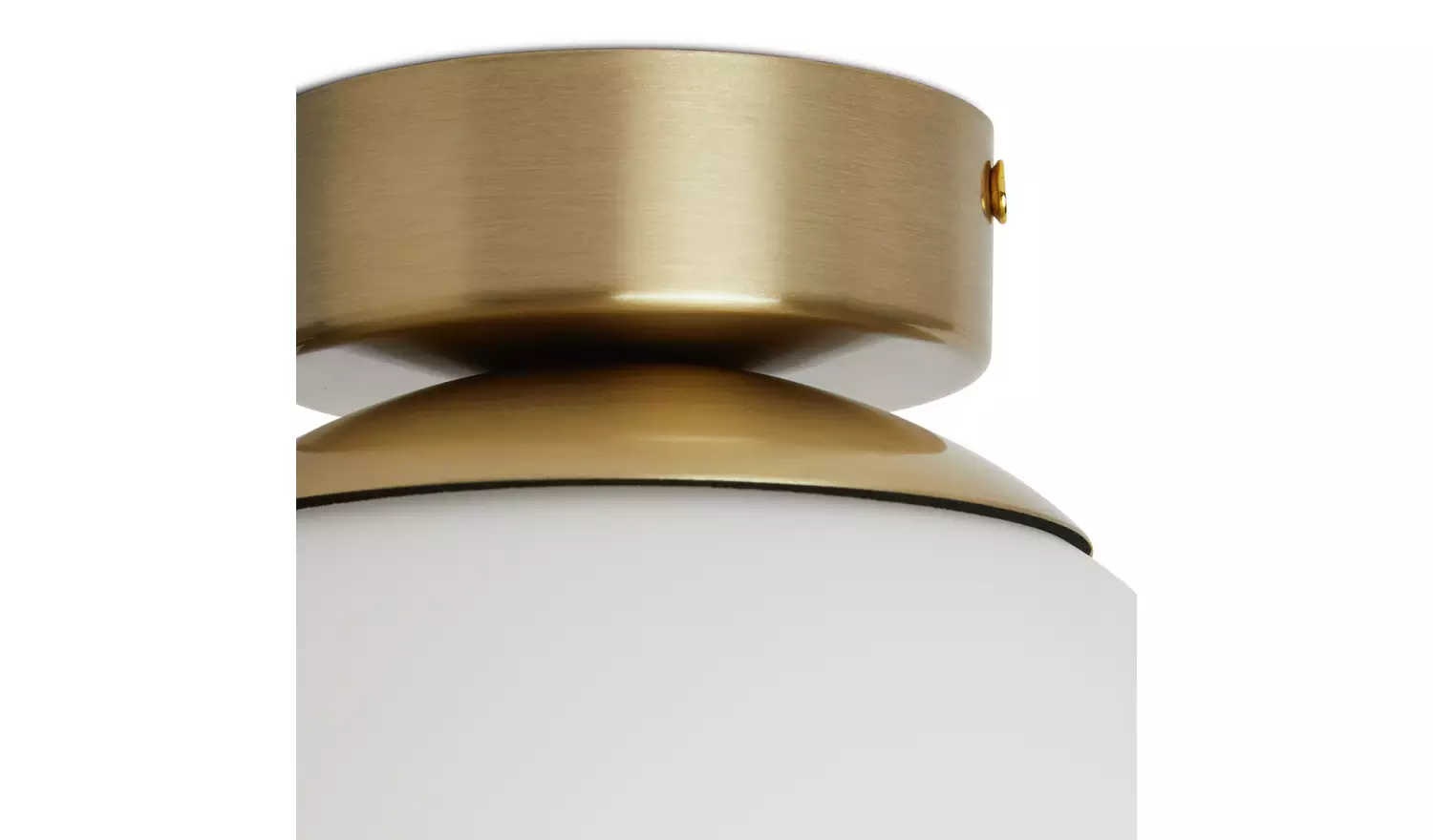 Habitat Opal Glass Bathroom Flush Ceiling Light - Brass