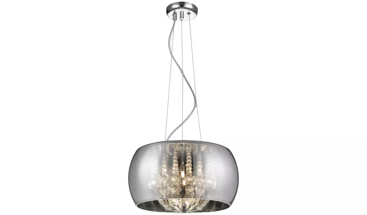 Impex Potenza Metal 3 Light Pendant Light - Chrome