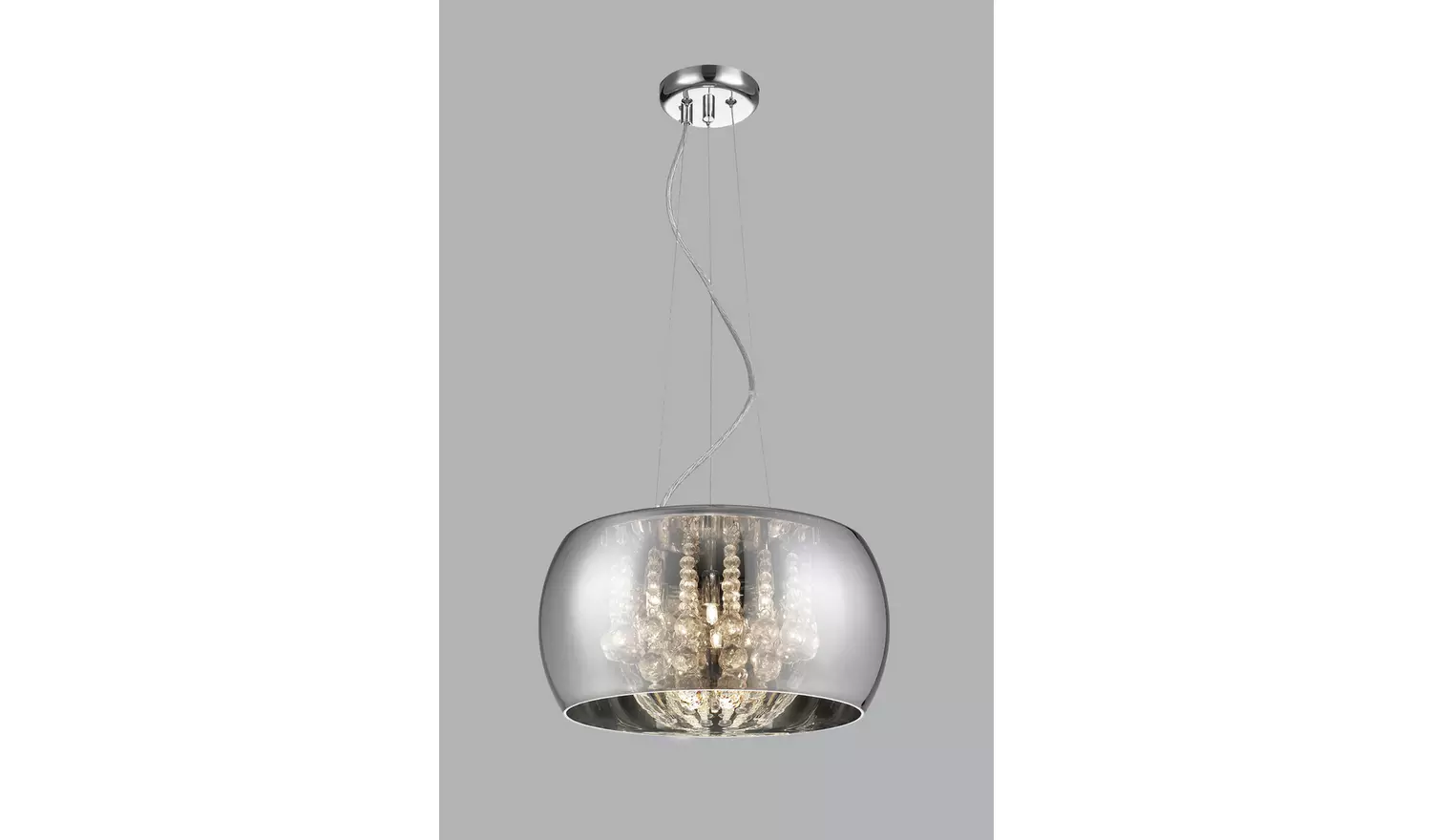 Impex Potenza Metal 3 Light Pendant Light - Chrome
