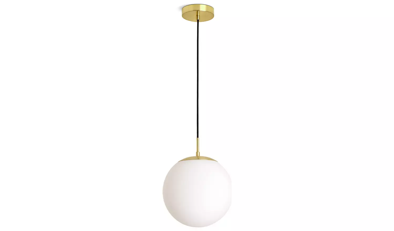 Habitat Boyd Glass Pendant Light - Brass