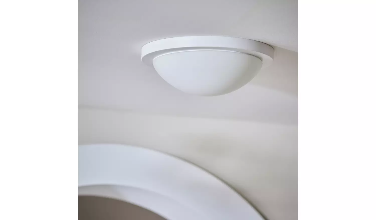 Argos Home Aspley Bathroom Flush to Ceiling Light - White