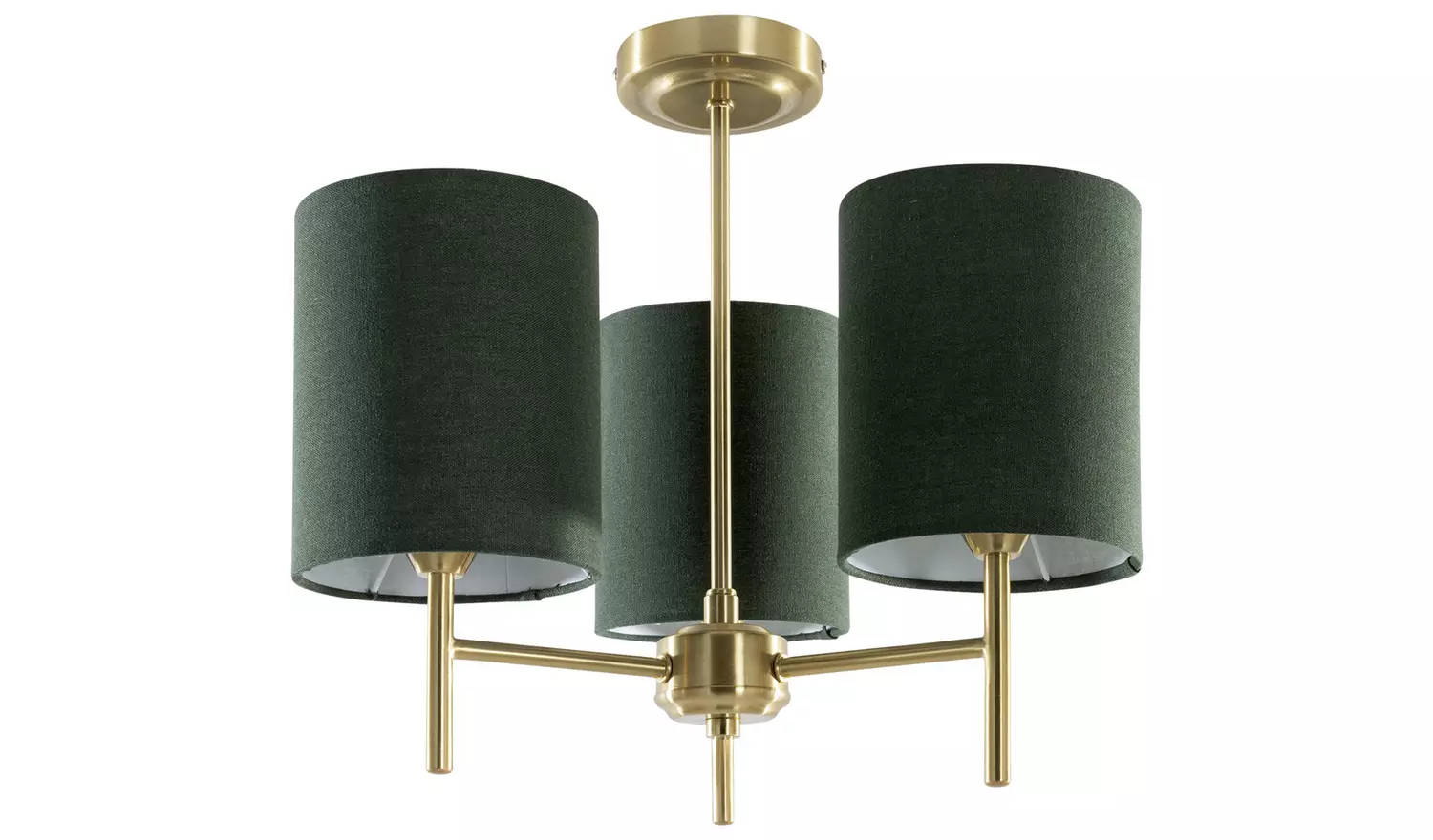 Argos Home Candelabra Steel 3 Light Ceiling Light - Green