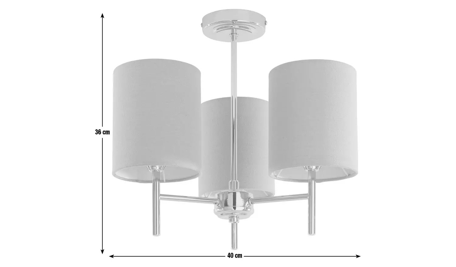 Argos Home Candelabra Steel 3 Light Ceiling Light - Grey