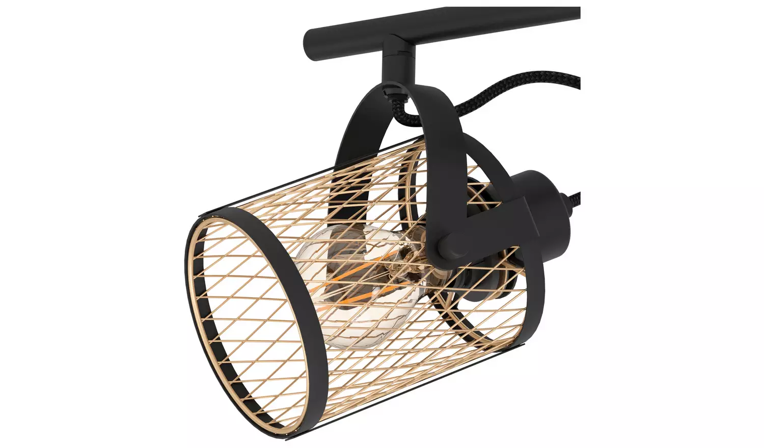 EGLO Dellow Steel 2 Light Spotlight - Black