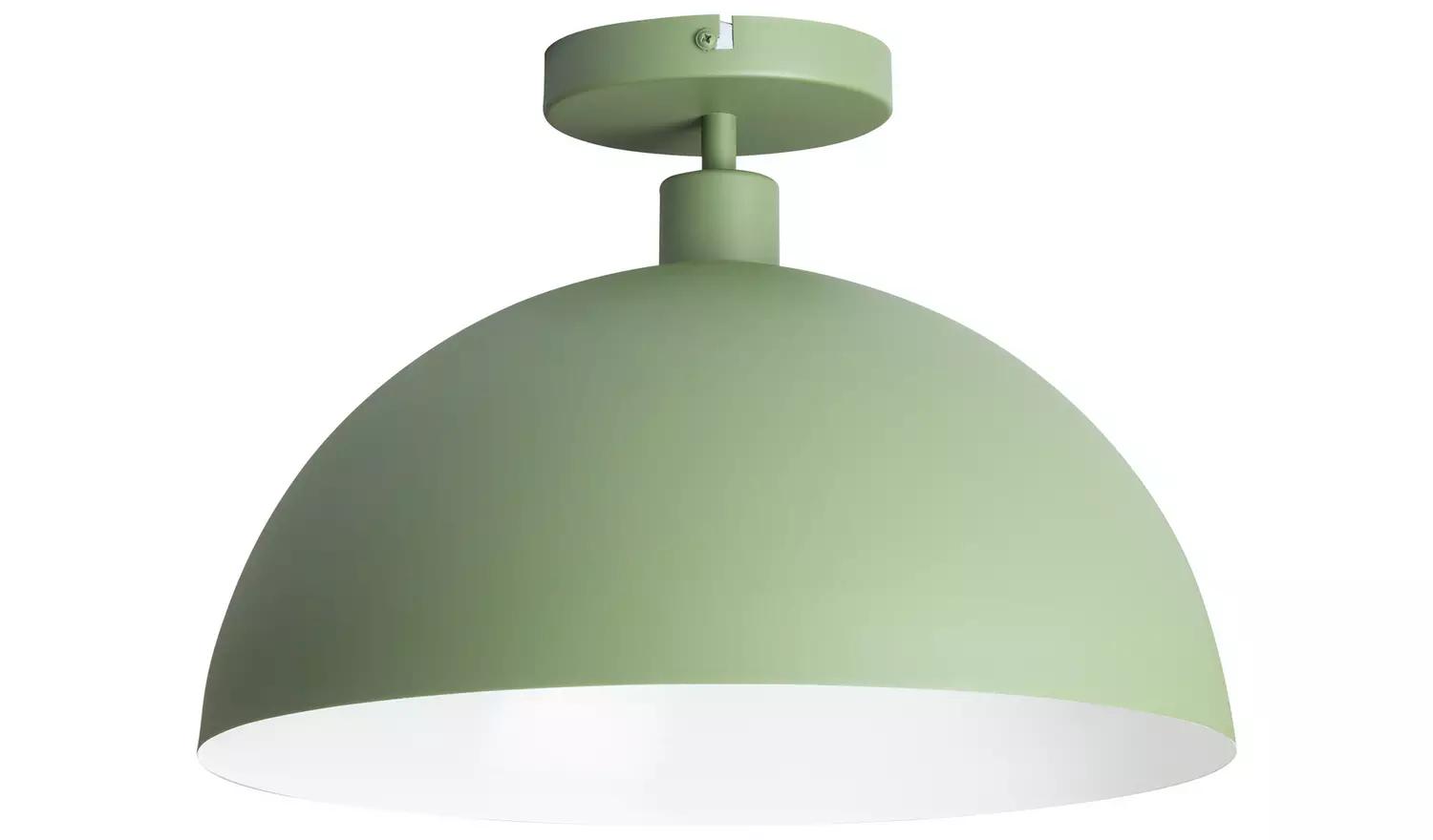 Habitat Steel Mushroom Flush Celling Light - Green