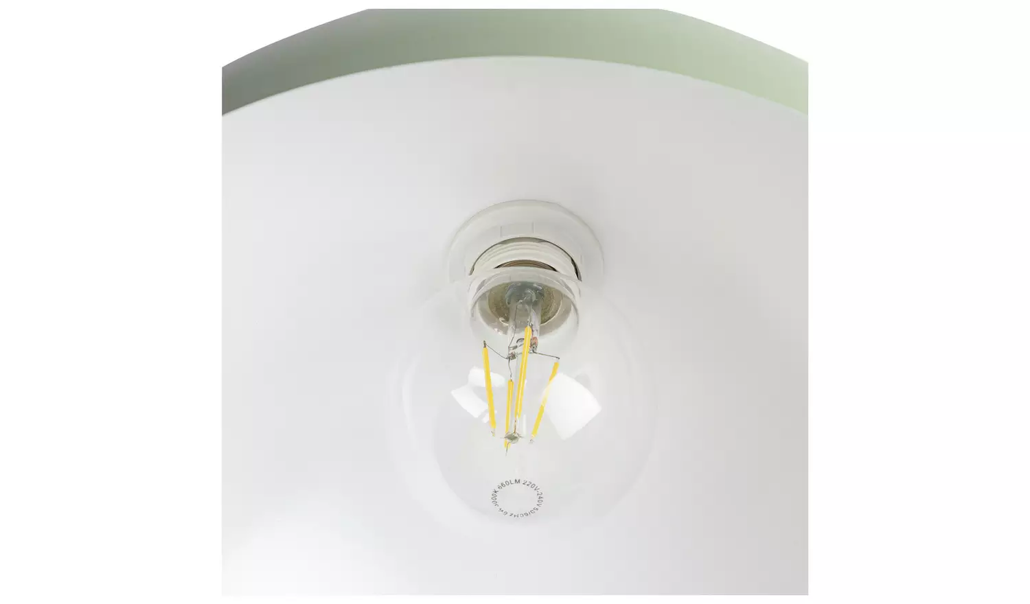 Habitat Steel Mushroom Flush Celling Light - Green