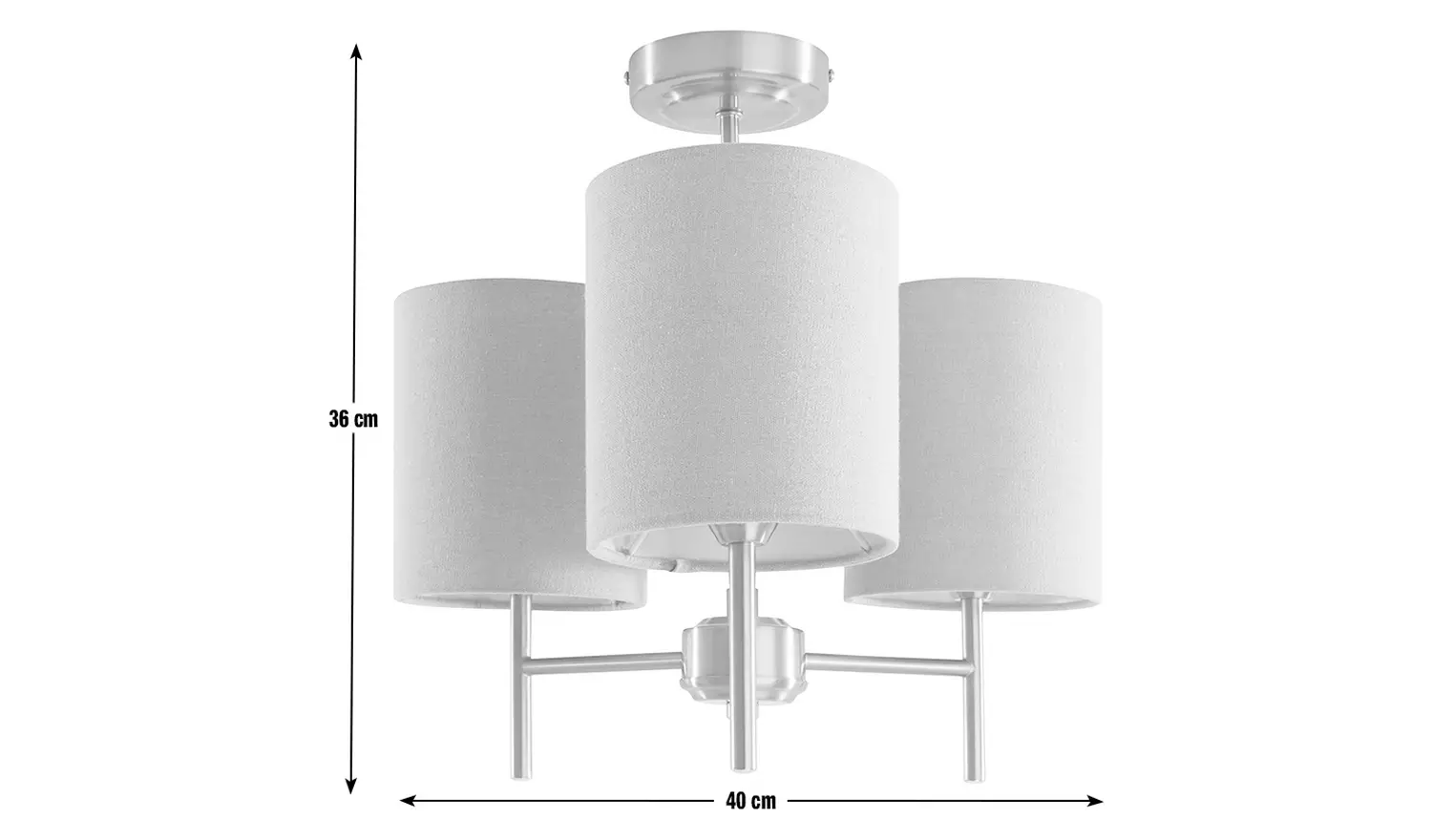 Argos Home Candelabra Steel 3 Light Ceiling Light - Sage