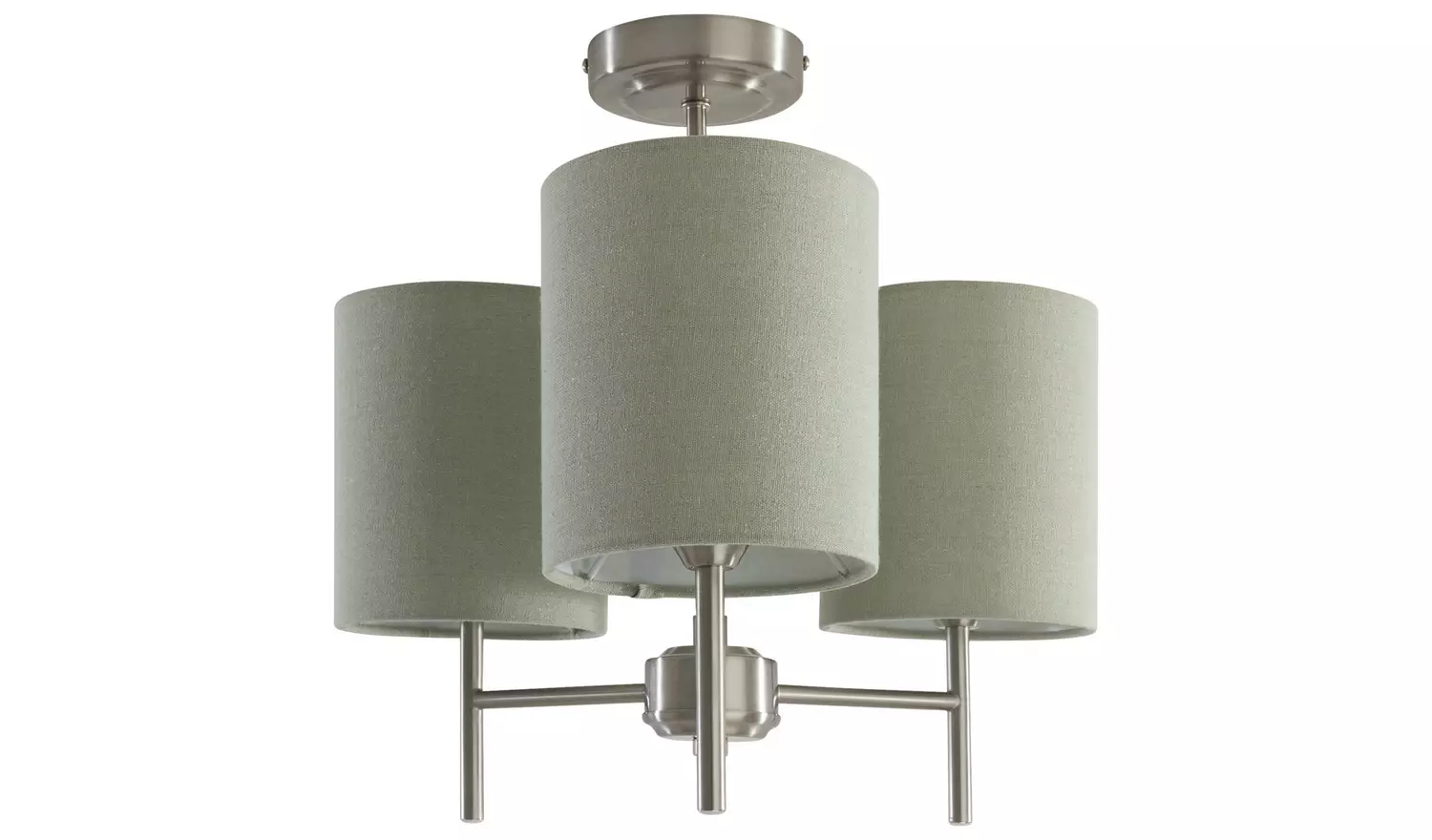 Argos Home Candelabra Steel 3 Light Ceiling Light - Sage