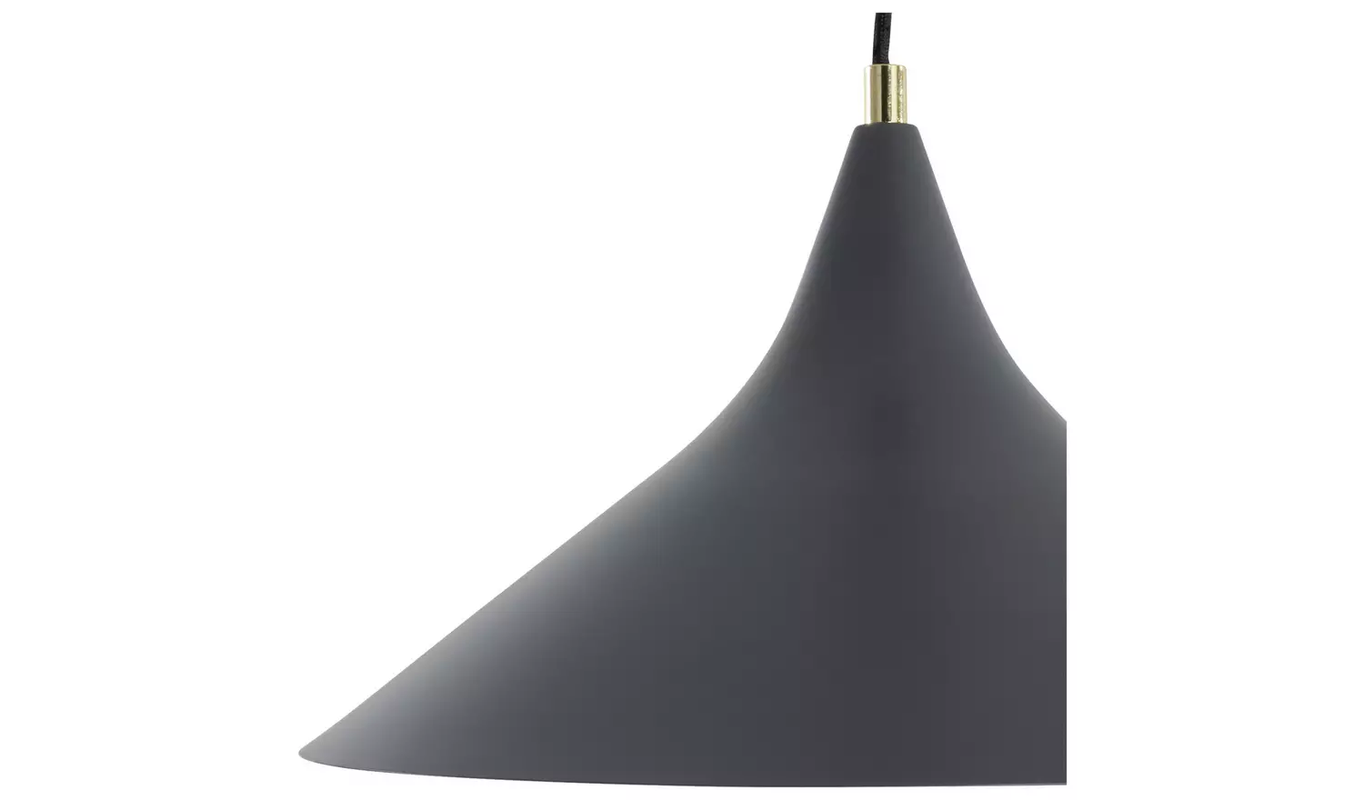 Habitat Spun Cone Metal Pendant Light- Black
