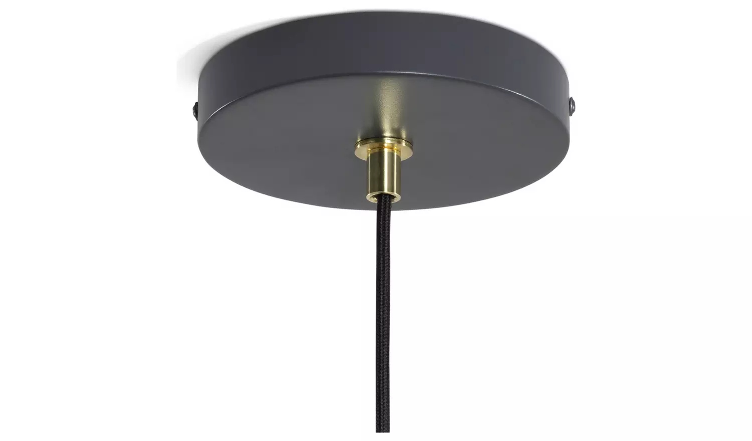 Habitat Spun Cone Metal Pendant Light- Black