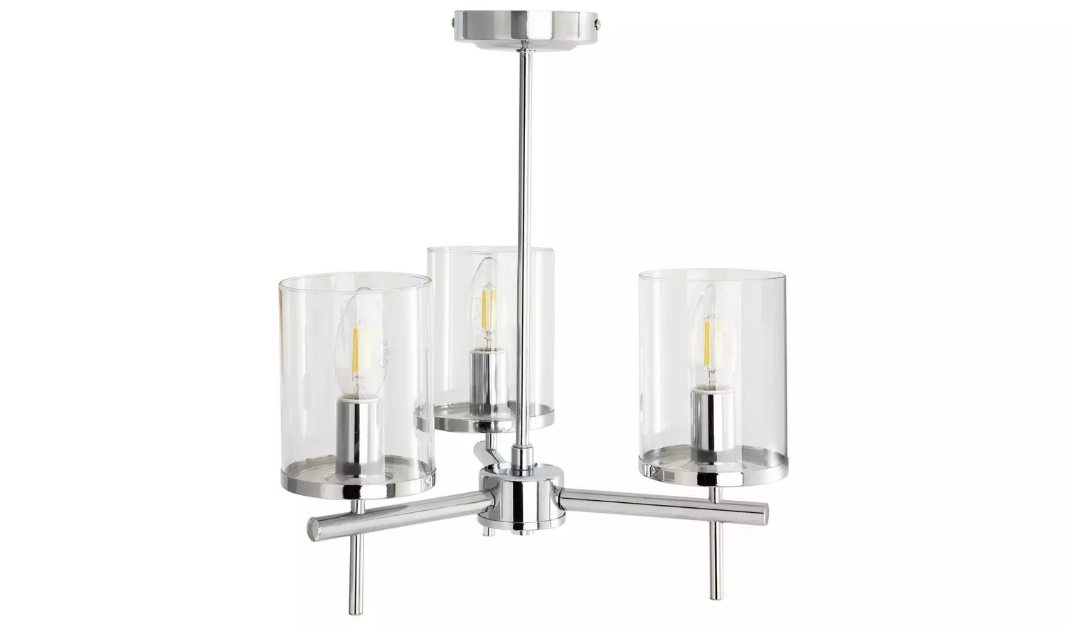 Argos Home Uplighter Steel Flush Ceiling Light - Chrome