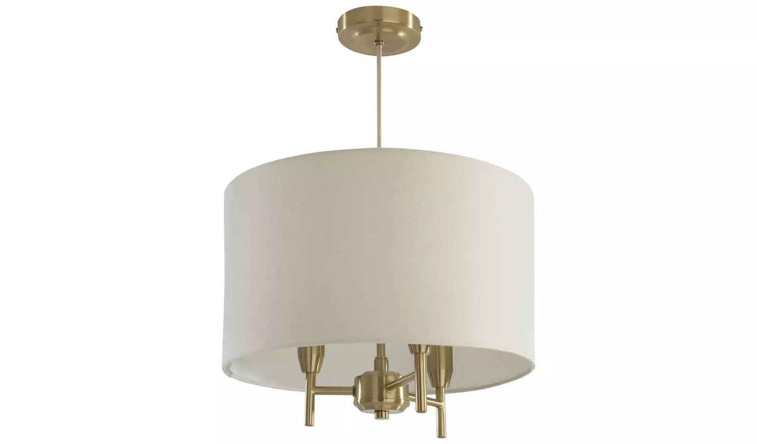 Argos Home Candelabra Steel Pendant Light - Brass & Natural