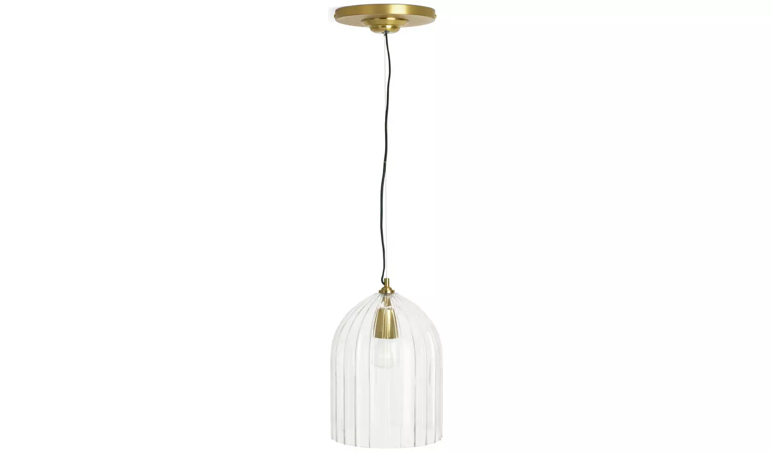 Habitat x Morris & Co. Glass & Brass Cloche Ceiling Light