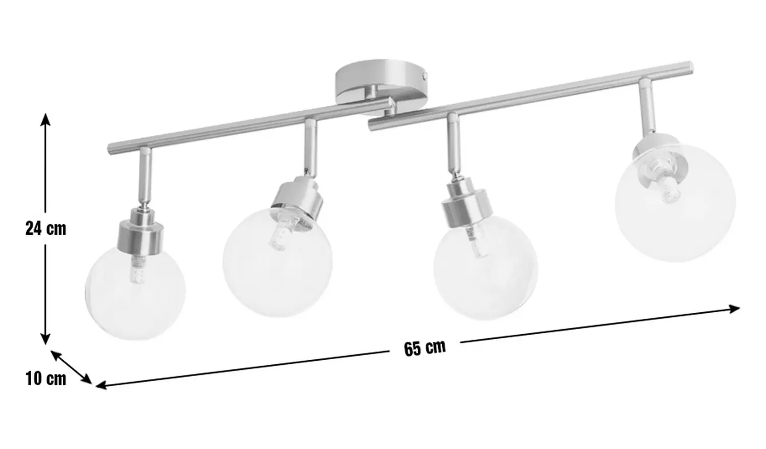 Habitat Tay 4 Lights Stainless Steel Spotlight - Chrome