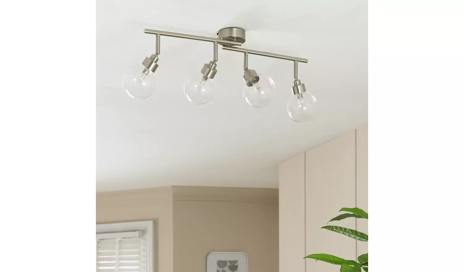 Habitat Tay 4 Lights Stainless Steel Spotlight - Chrome