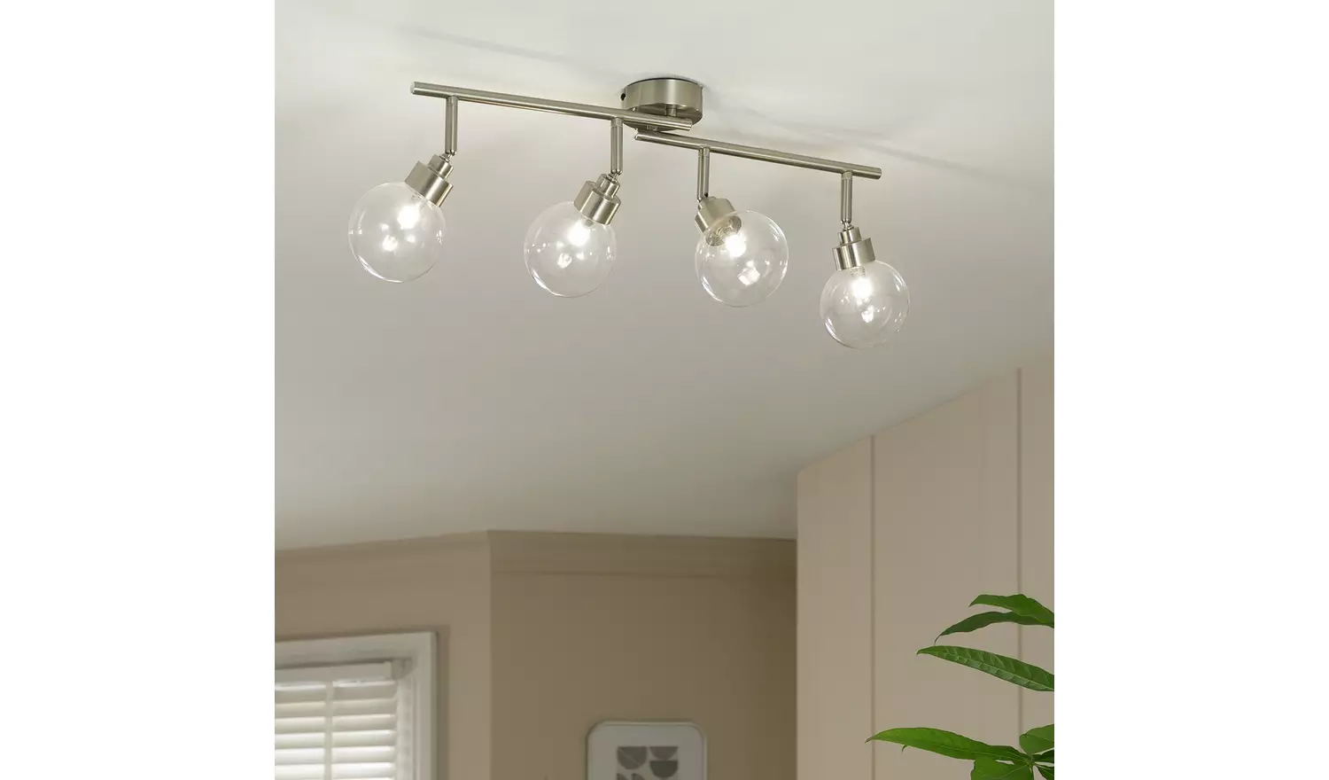 Habitat Tay 4 Lights Stainless Steel Spotlight - Chrome