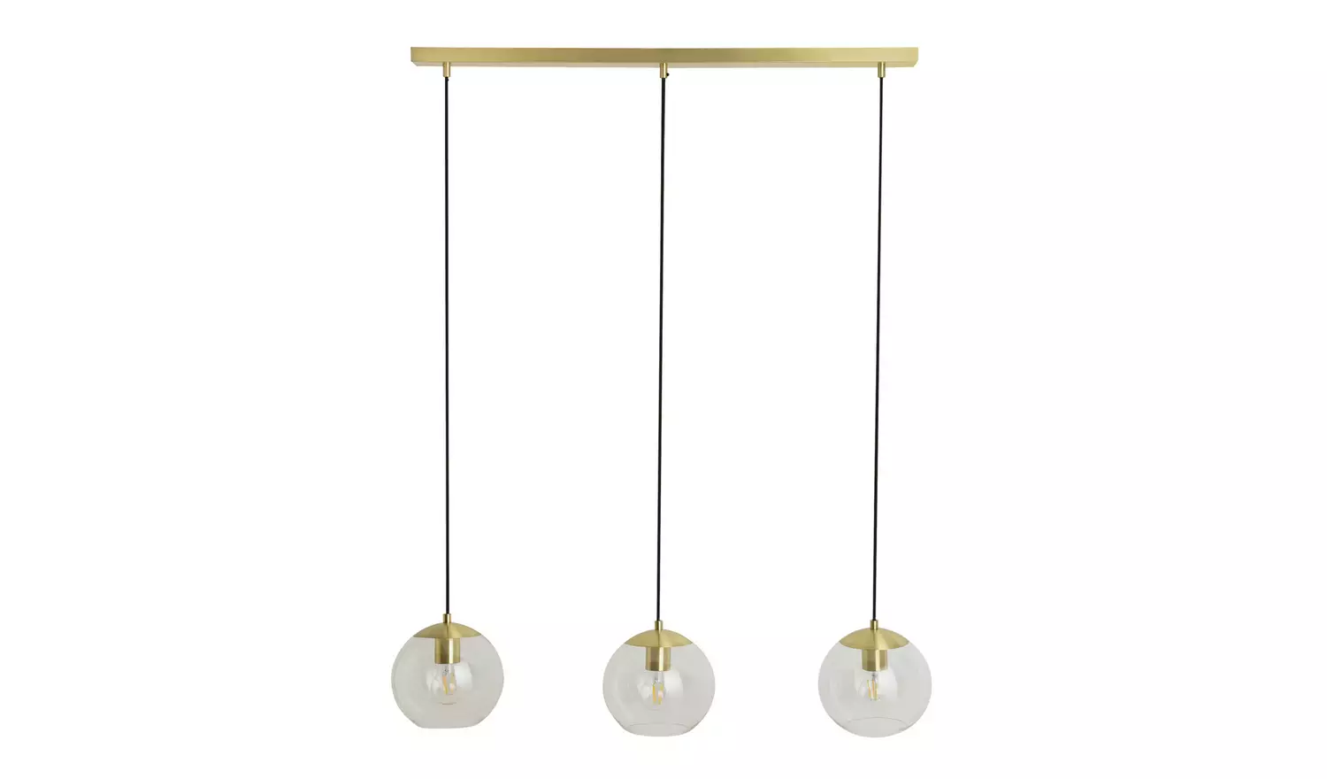Habitat Coleman 3 Light Pendant Light - Brass