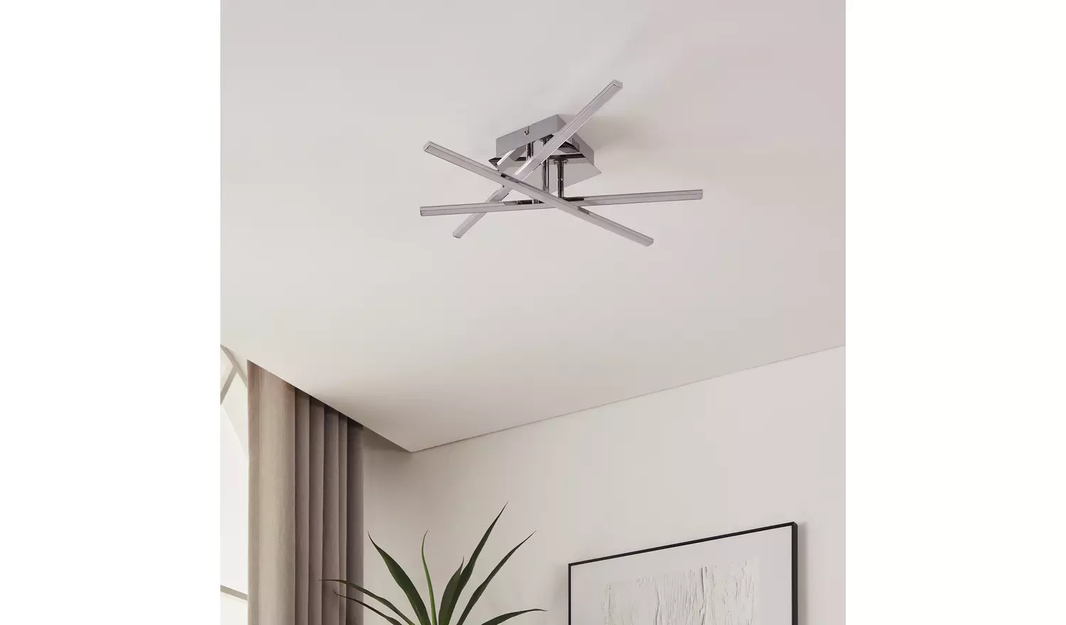 Eglo Lasana LED Ceiling Light - Chrome.