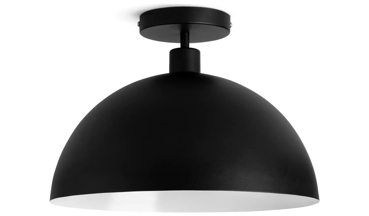 Habitat Steel Mushroom Flush Ceiling Light - Black