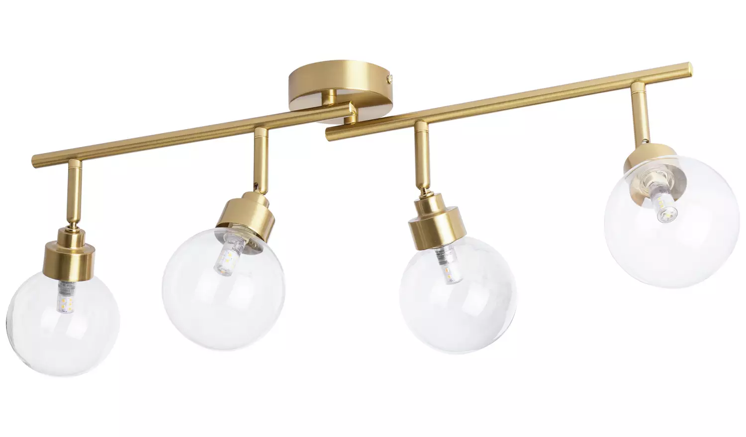 Habitat Tay Steel 4 Lights Spotlight Bar - Brass