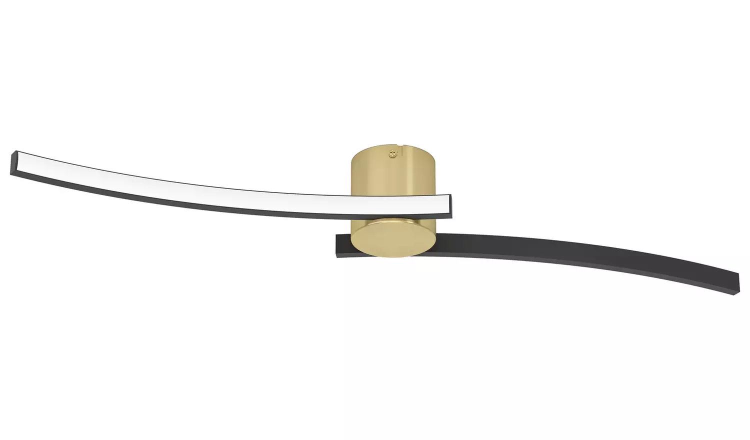 EGLO Aieta Steel LED Flush Ceiling Light - Black & Gold