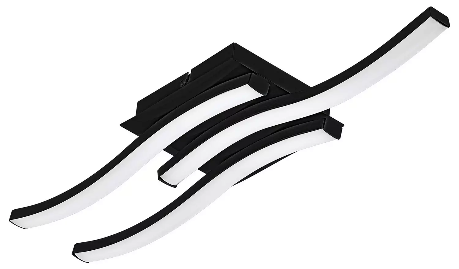 EGLO Cabezas-E Wave Steel LED Flush Ceiling Light - Black