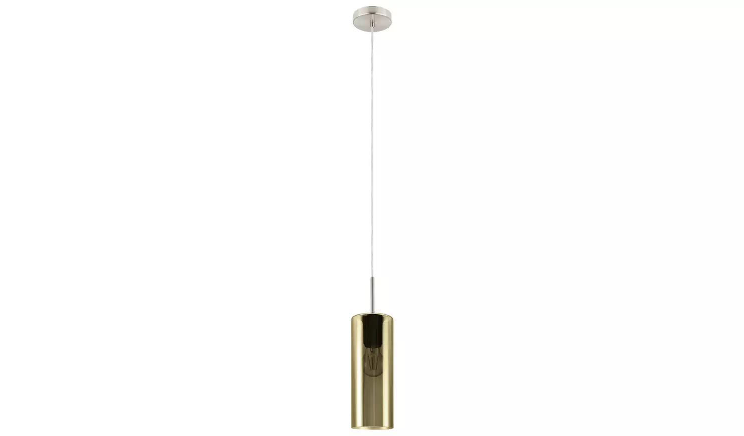 EGLO Selvino Steel Pendant Light - Nickel & Gold
