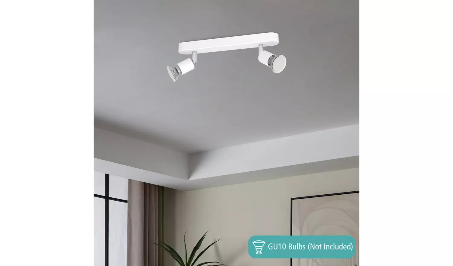 EGLO Stecci-E 2 Light Spotlight Bar - White