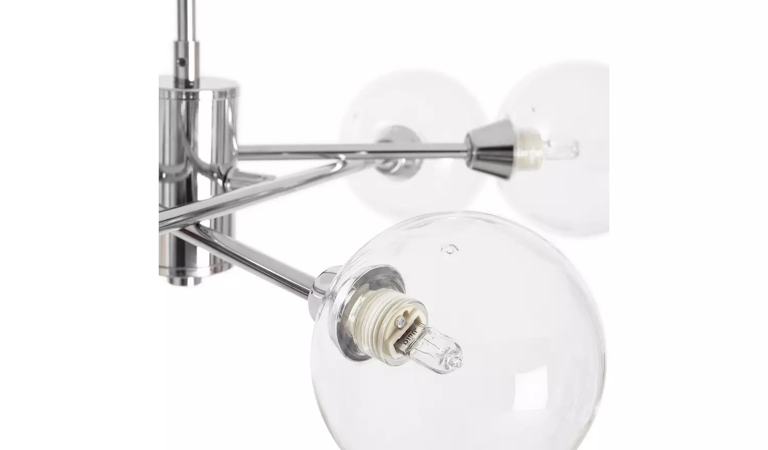 Habitat Sputnik Glass 6 Light Pendant Light - Chrome